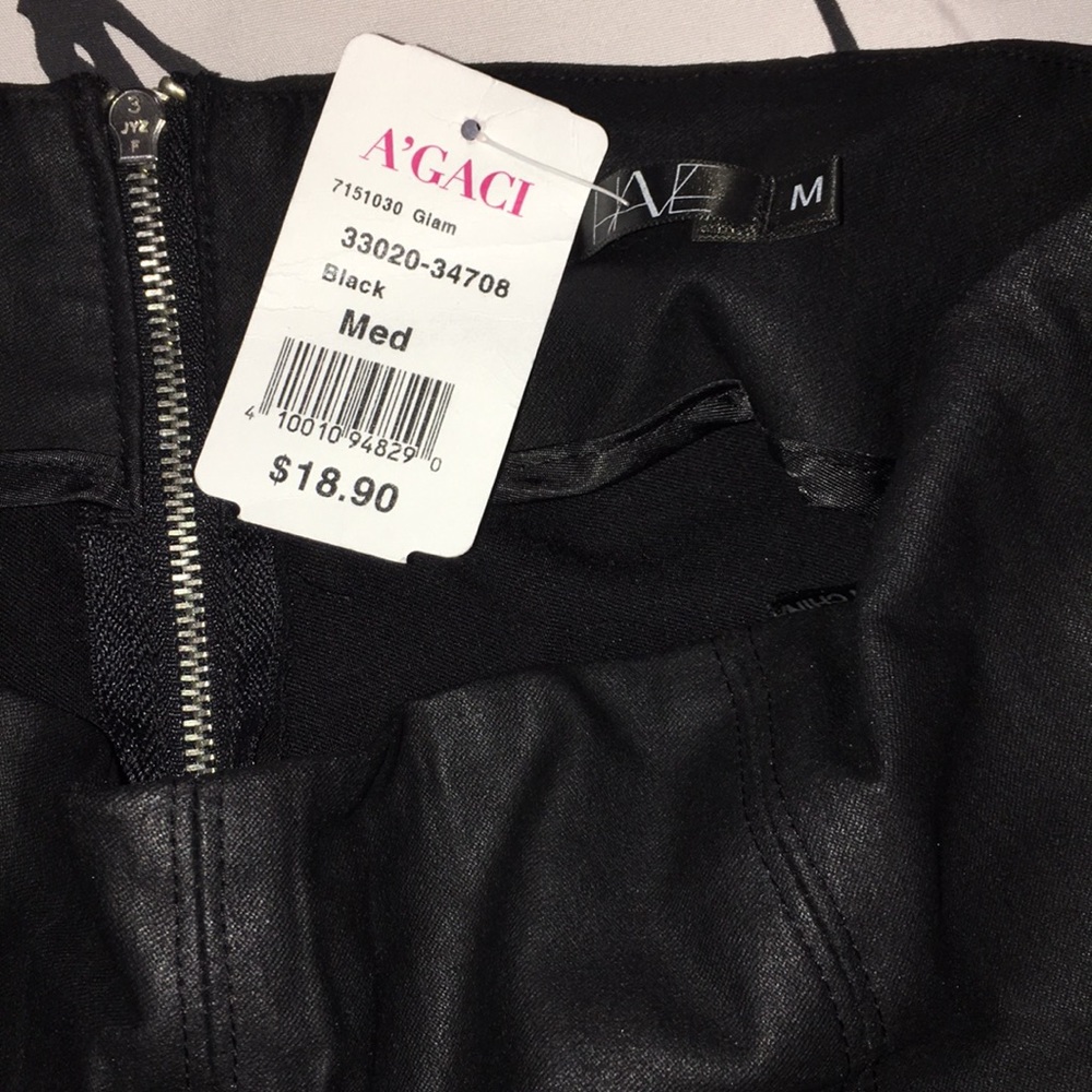 Black mini skater skirt